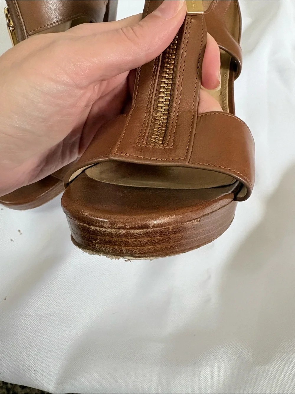 Michael Kors - Zip Front Block Heel Sandals